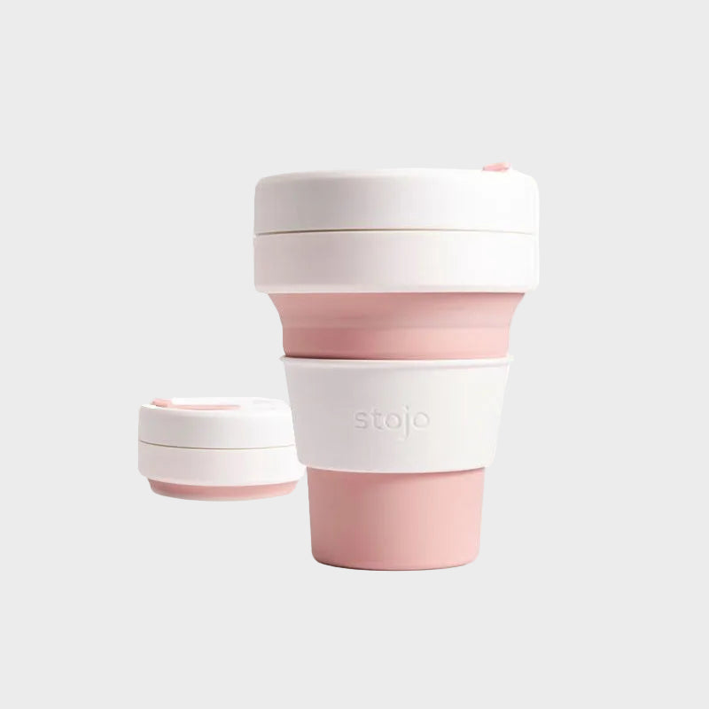Sammenleggbar Stojo Pocket gjenbrukskopp 355 ml i rose