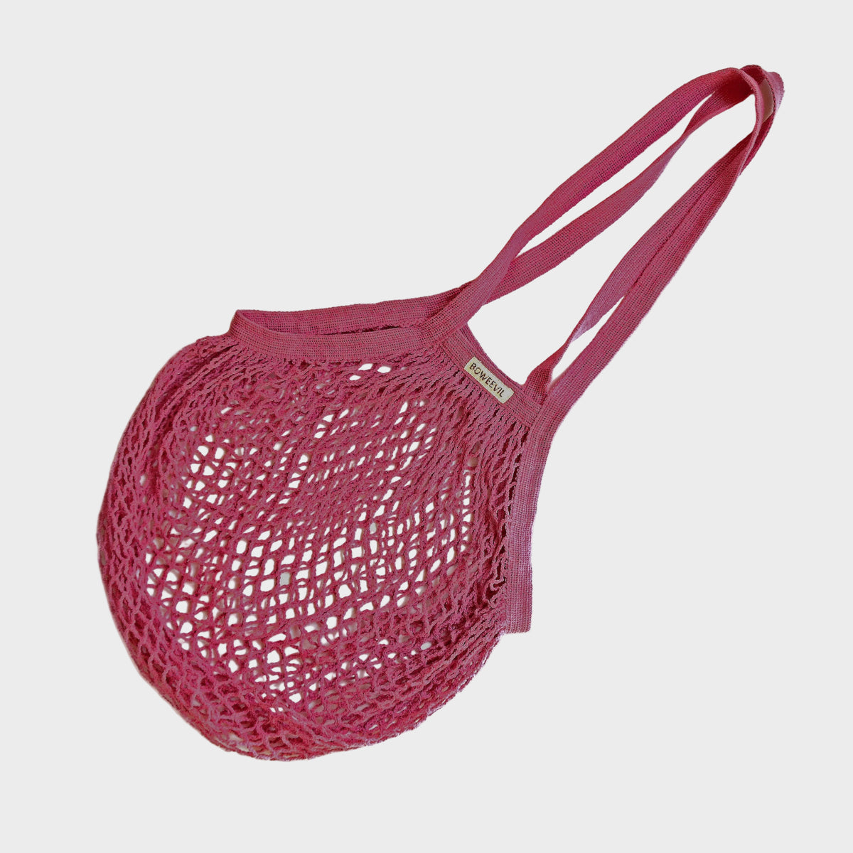 Handlenett i økologisk bomull i fargen Fuchsia
