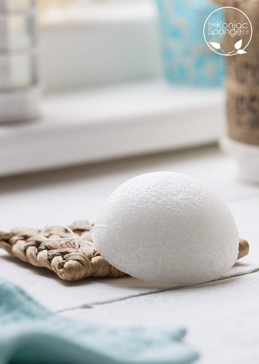 Rensende Konjac ansiktssvamp Pure White