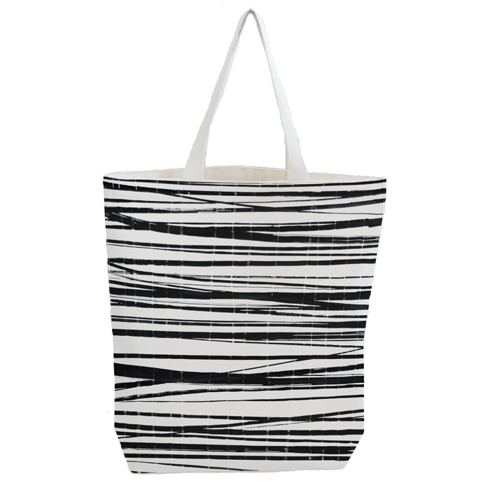 City bag med innerlomme, wrapping stripes