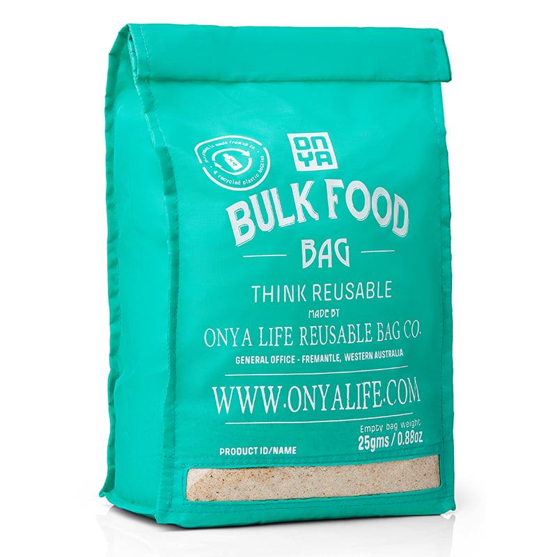 onya bulk food bag large aqua lesstrash