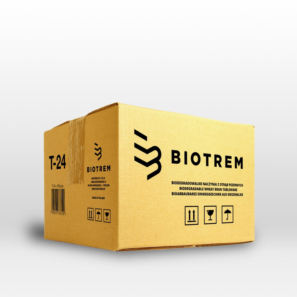 Biotrem 100-pakk engangstallerkner