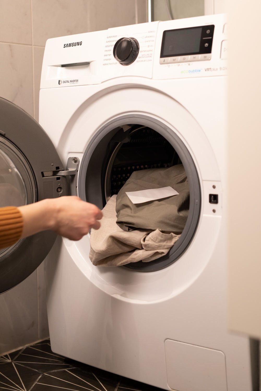 Concept Zero vaskeark i vaskemaskin, enkel å bruke.