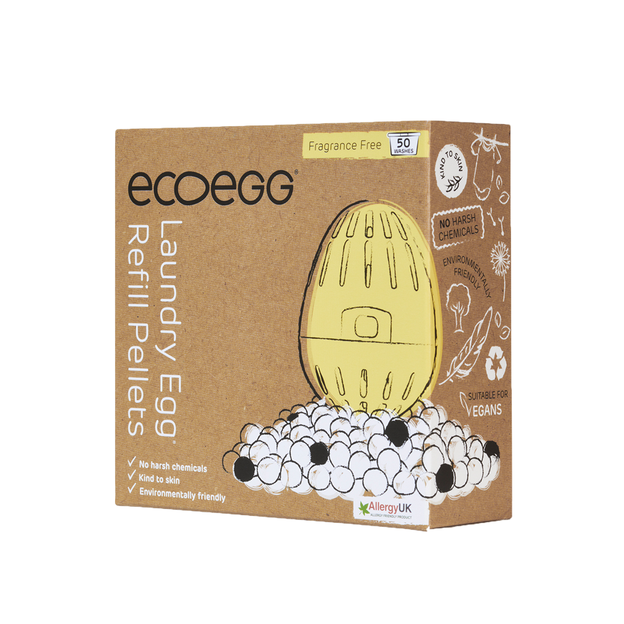 Ecoegg; Spar penger og reduser avfall ved å kjøpe påfyll til dine påfyllbare vaskemaskin-egg med naturlige mineraler