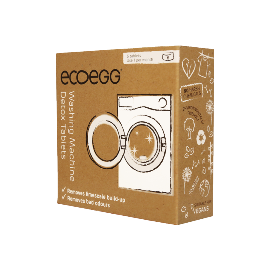 Si farvel til harde kjemikalier og hei til en gnistrende ren vaskemaskin med Ecoeggs rengjøringstabletter.