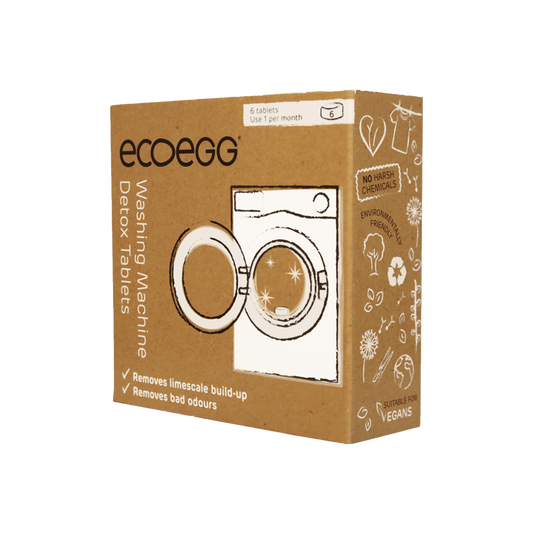 Si farvel til harde kjemikalier og hei til en gnistrende ren vaskemaskin med Ecoeggs rengjøringstabletter.