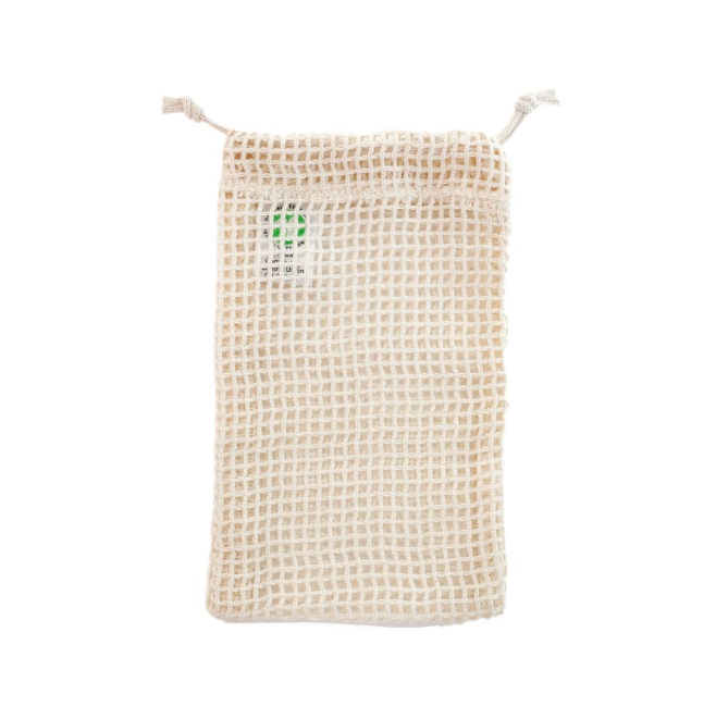 Såpepose i økologisk bomull, til oppbevaring av såpestykker